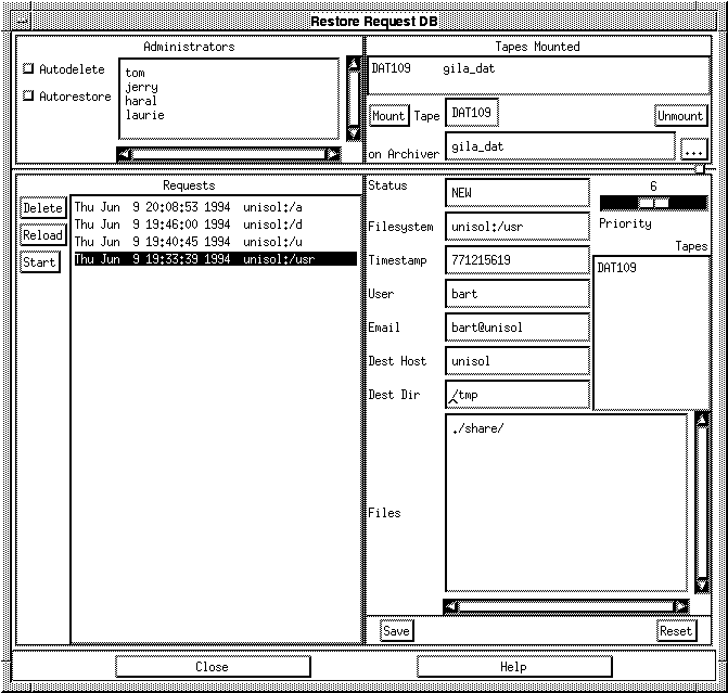 Figure 5. Extract Database Screen